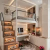 NB06: Thiết Kế Phòng Ngủ Giường Tầng Cho Bé Với Hệ Ngăn Đợt Thông Minh Và Bàn Học Rộng Rãi