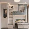 NB16 - Phòng Ngủ Trẻ Em Giường Tầng Thiết Kế Thông Minh Màu Hồng Pastel