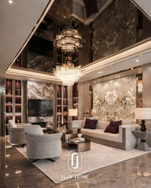 PK06: Phòng Khách Villa Sang Trọng Với Phong Cách Luxury Xu Hướng Mới