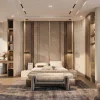 PN01 - Phòng Ngủ Hiện Đại Luxury Vách Ốp Vân Đá Sang Trọng