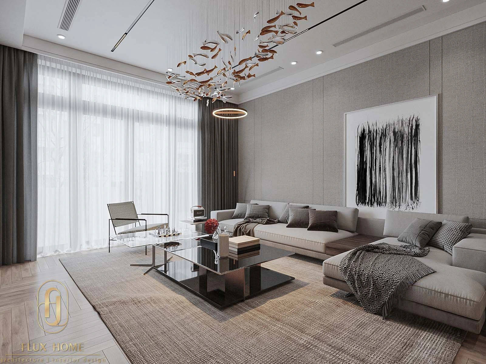 Fluxhome chuyên thiết kế thi công trọn gói nội thất nhà ống hiện đại uy tín