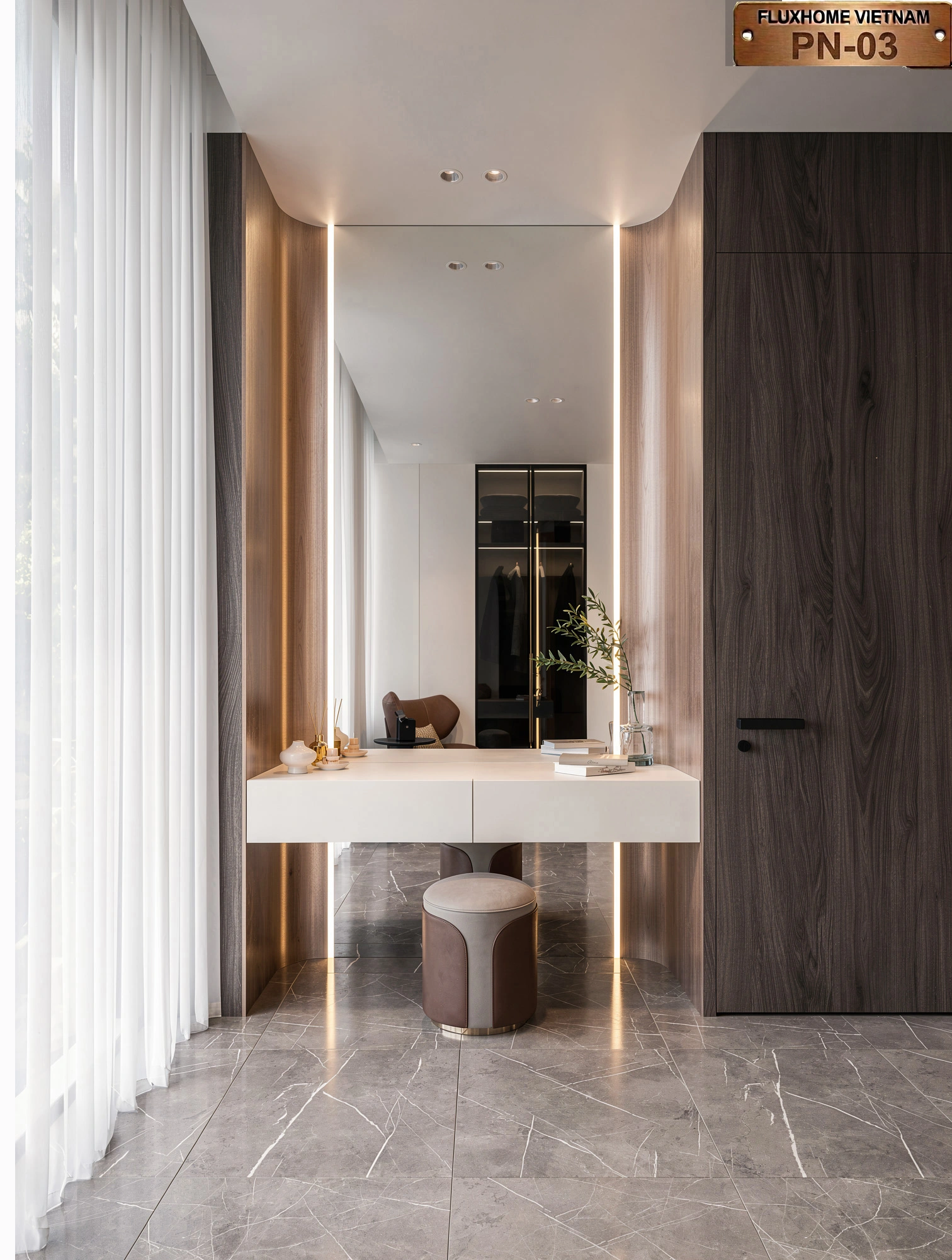 Thiết kế phòng ngủ hiện đại luxury Fluxhome Việt Nam
