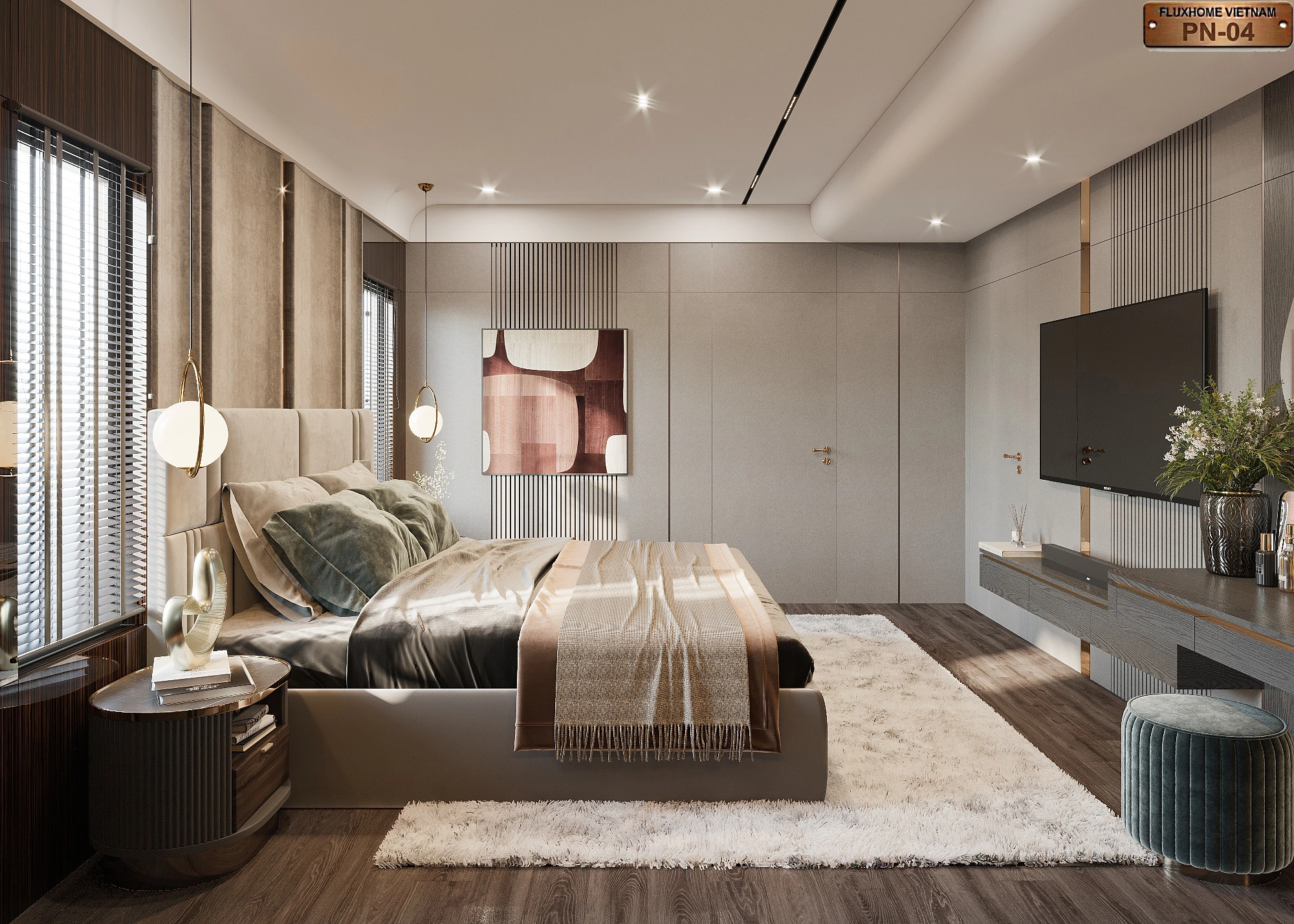 Thiết kế phòng ngủ master luxury hiện đại cao cấp