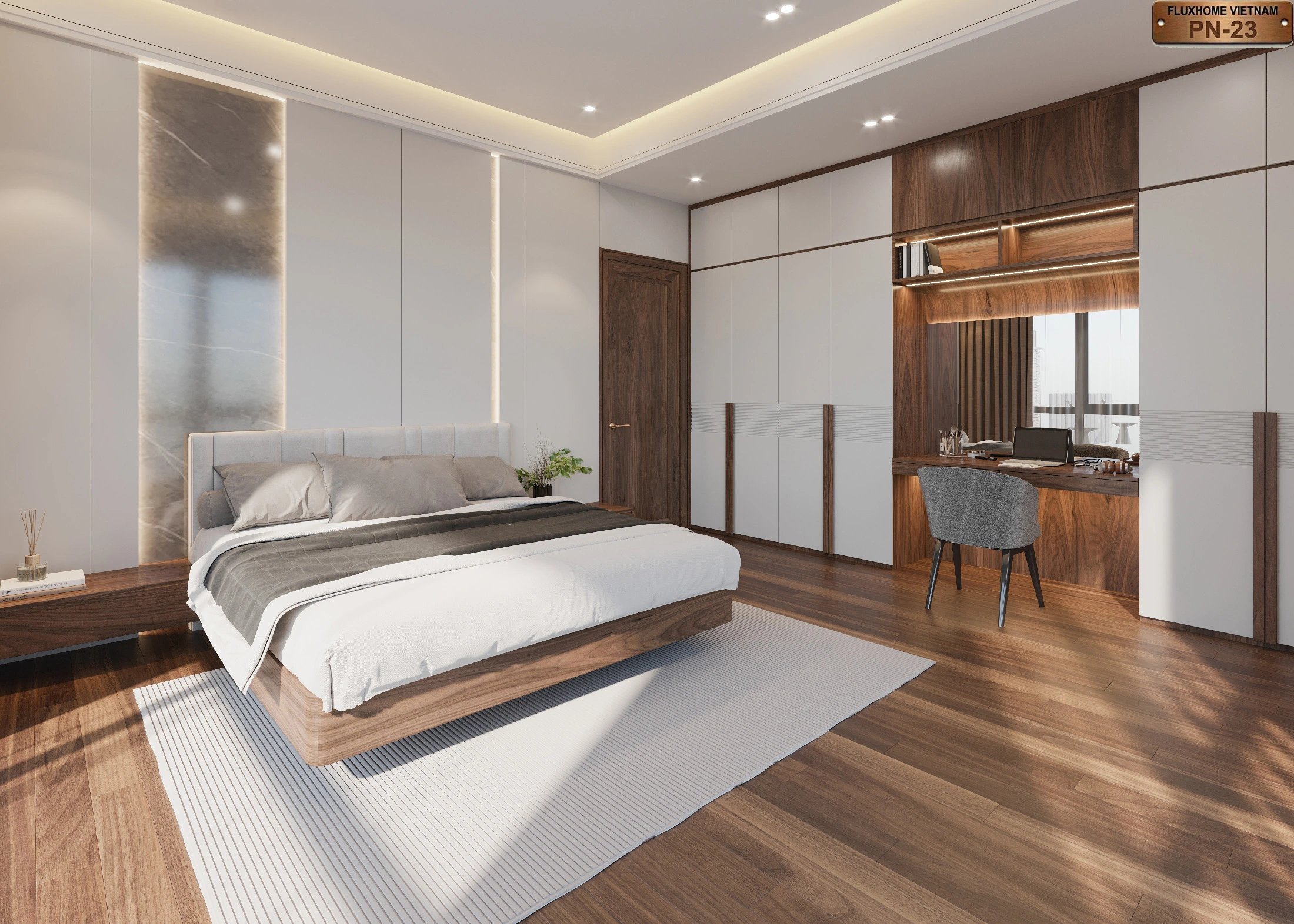 Phòng ngủ hiện đại thiết kế bởi Fluxhome Việt Nam